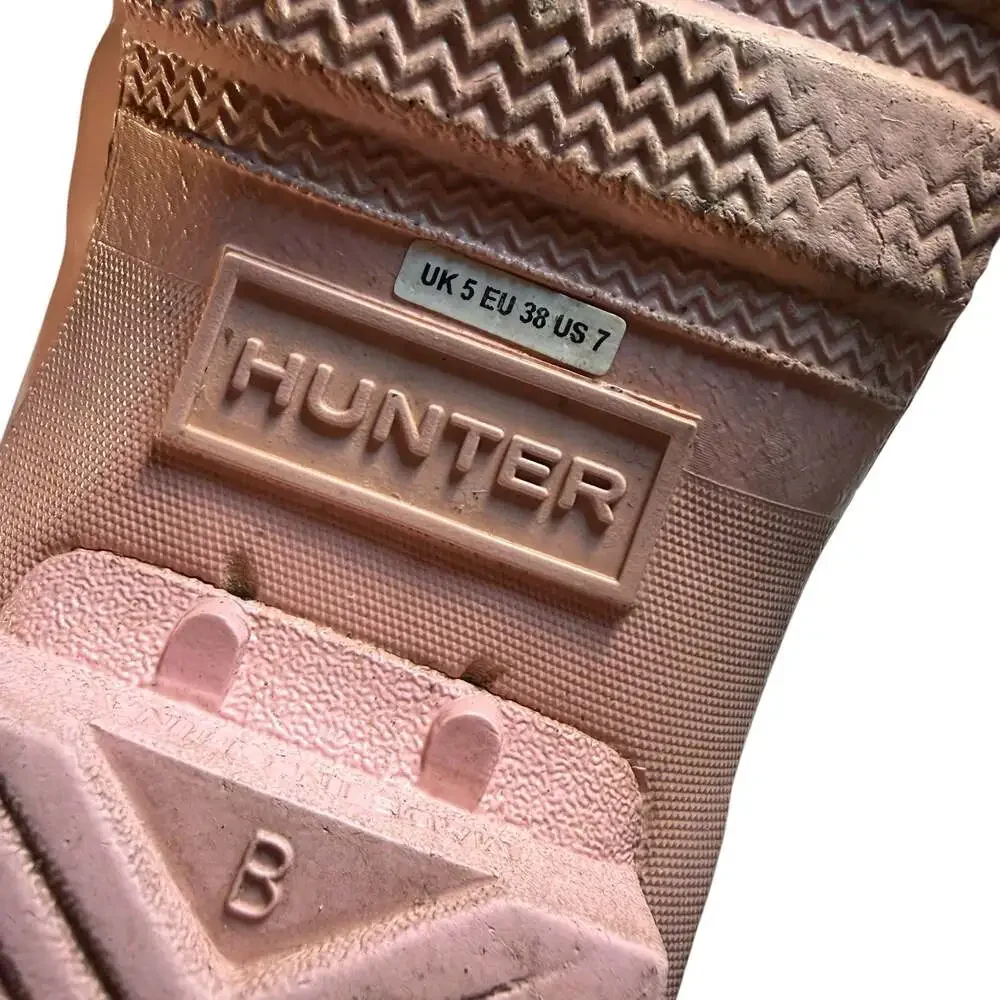 Hunter Original Tall Gloss Rain Boots Pink Size US 7